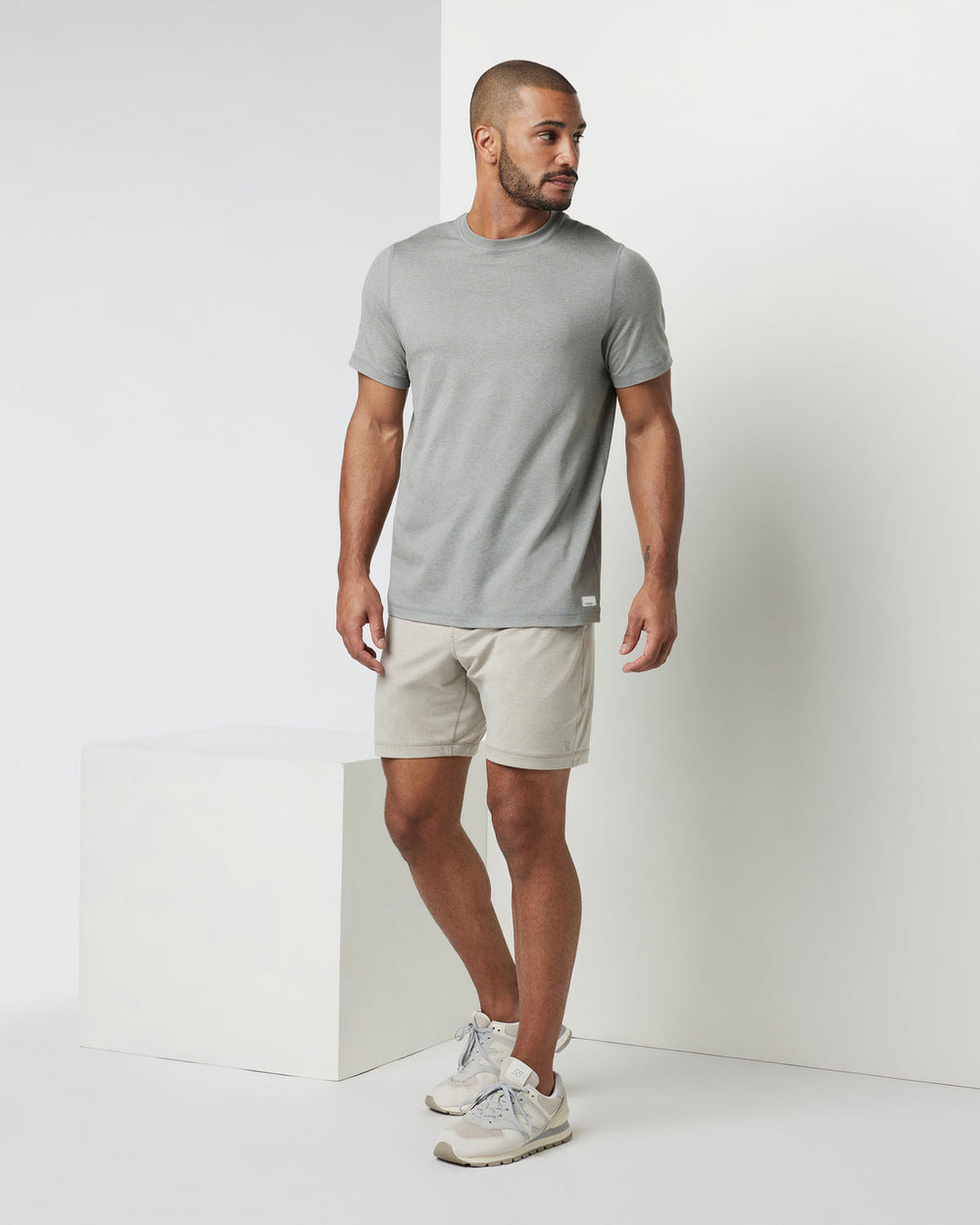 Short Sleeve Ponto Performance Tee Driftwood Heather | Vuori For sale