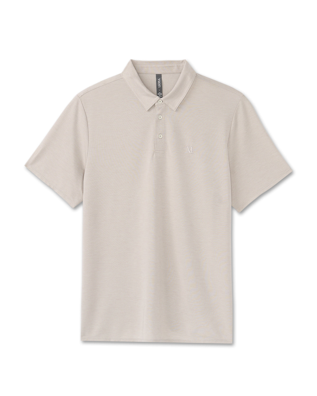 Knit Twill Polo Men's Beachsand Heather Golf Polo | Vuori Online