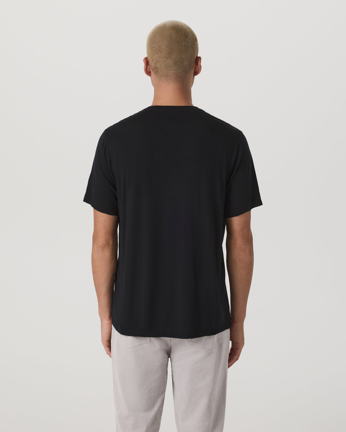 Short Sleeve Merino Wool Tee Men's Black Knit Shirt | Vuori
