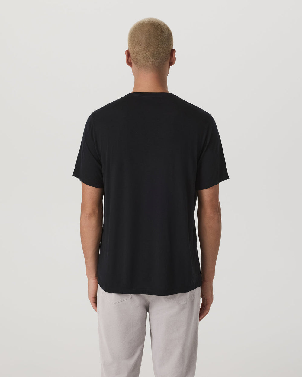 Short Sleeve Merino Wool Tee Men's Black Knit Shirt | Vuori