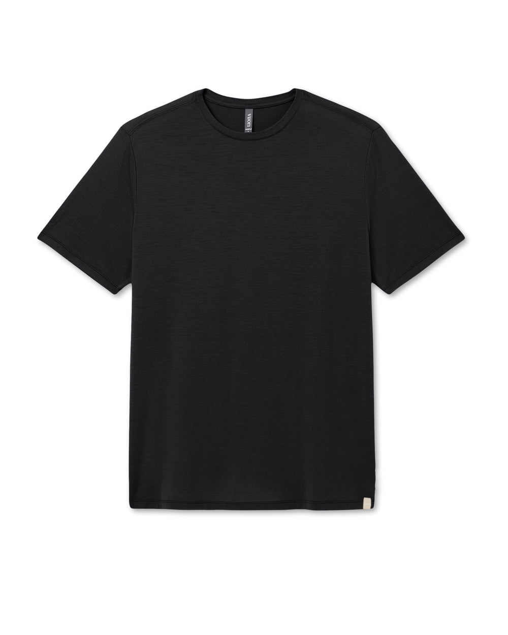 Short Sleeve Merino Wool Tee Men's Black Knit Shirt | Vuori