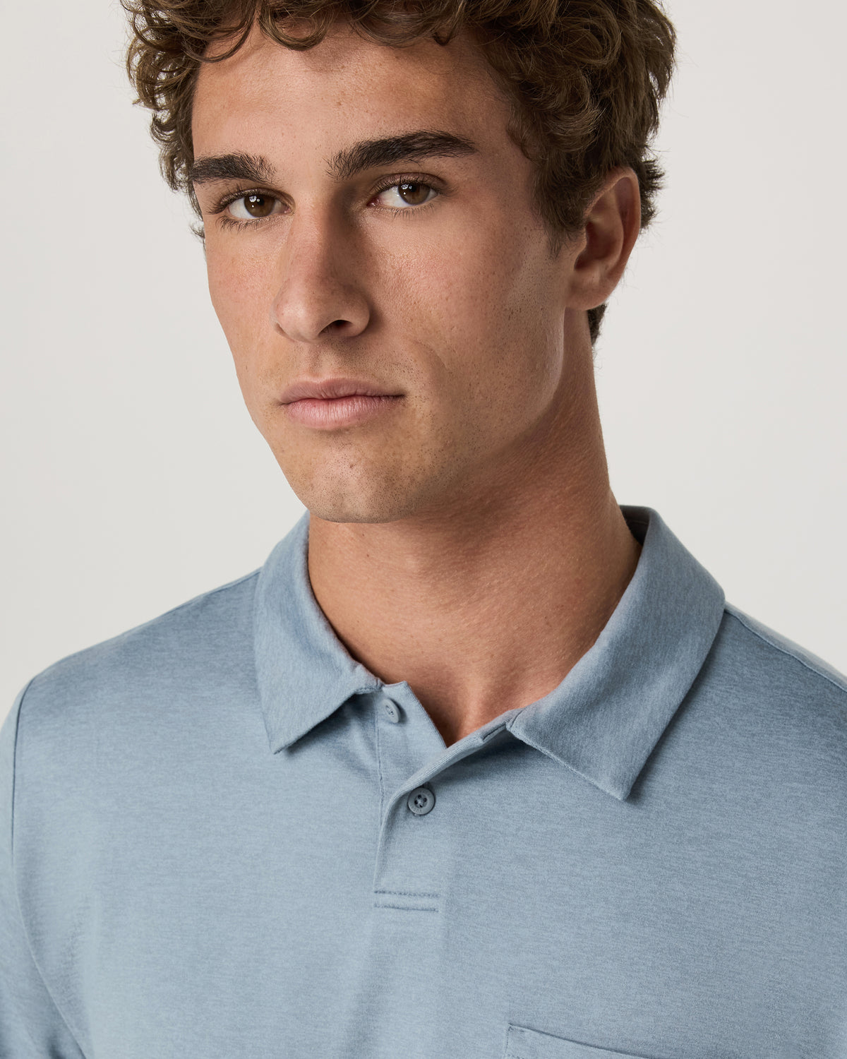 Men's Short Sleeve Ponto Performance Polo Flint Heather | Vuori Sale
