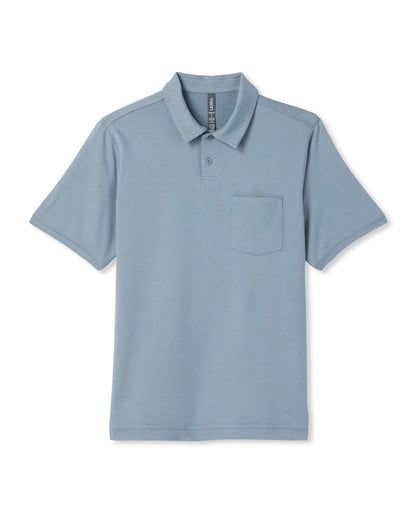 Men's Short Sleeve Ponto Performance Polo Flint Heather | Vuori Sale