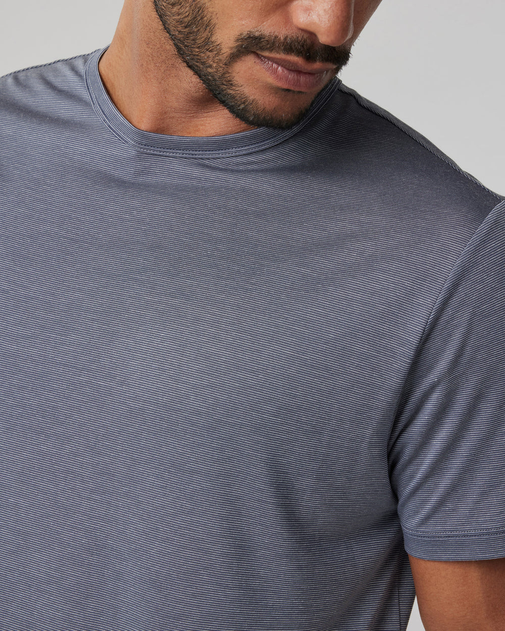 Short Sleeve Marina Stripe Tee Dark Pewter Run Shirt | Vuori On sale