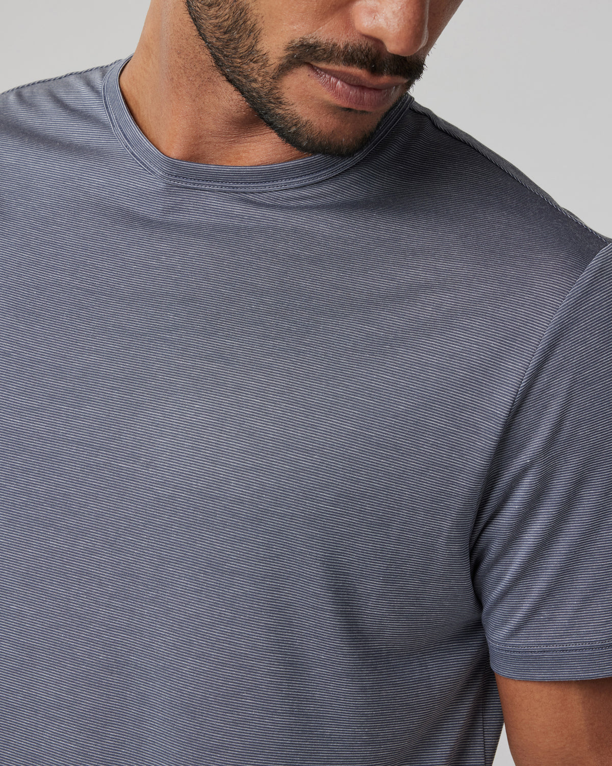 Short Sleeve Marina Stripe Tee Dark Pewter Run Shirt | Vuori On sale
