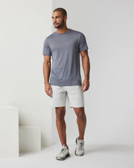 Short Sleeve Marina Stripe Tee Dark Pewter Run Shirt | Vuori On sale