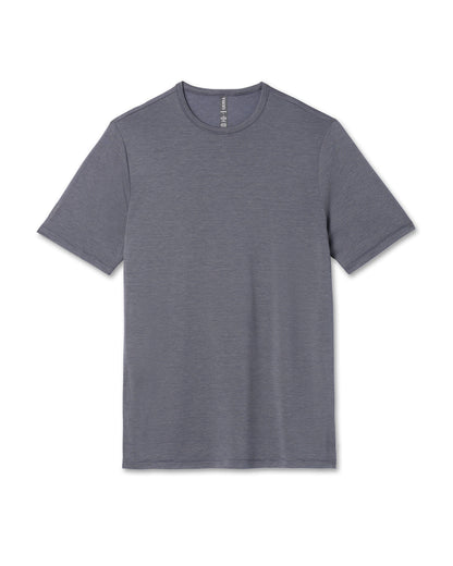 Short Sleeve Marina Stripe Tee Dark Pewter Run Shirt | Vuori On sale