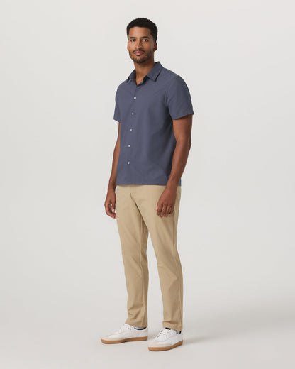 Short Sleeve Manhattan Button Down Men's Azure Shirt | Vuori Online