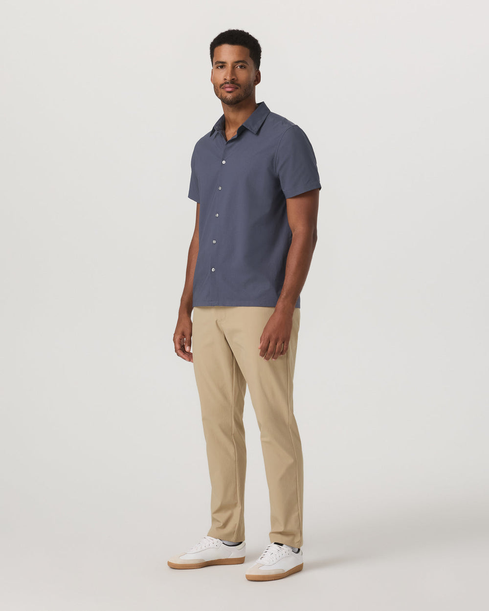 Short Sleeve Manhattan Button Down Men's Azure Shirt | Vuori Online