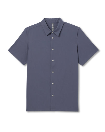 Short Sleeve Manhattan Button Down Men's Azure Shirt | Vuori Online