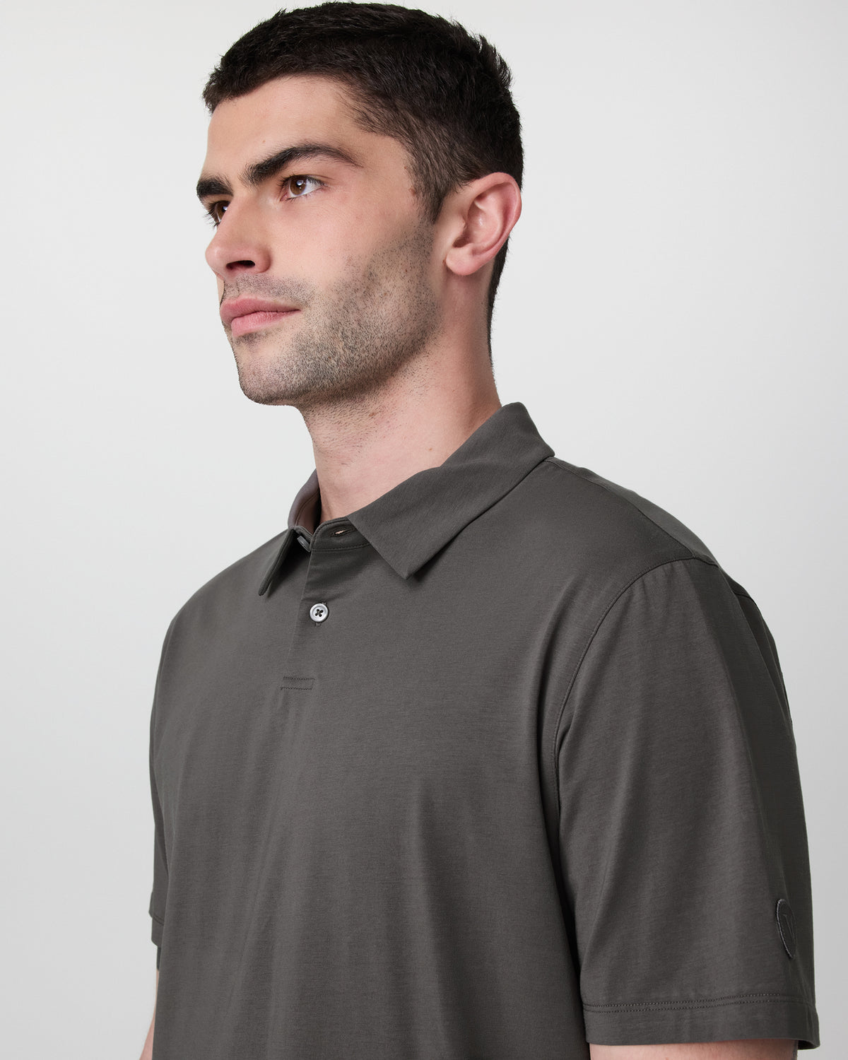 Short Sleeve Feather Polo Warm Grey | Vuori Outlet
