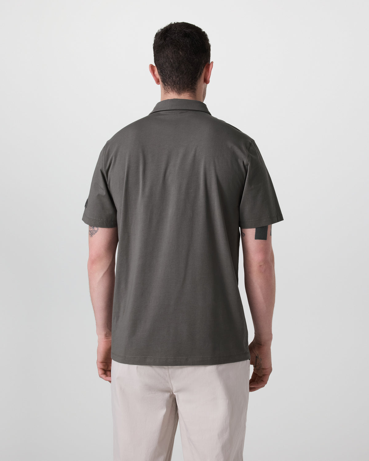 Short Sleeve Feather Polo Warm Grey | Vuori Outlet