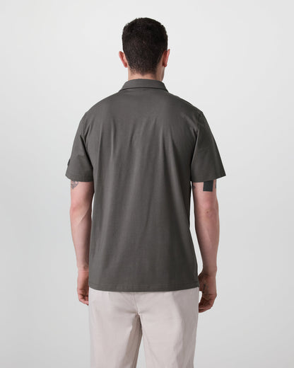 Short Sleeve Feather Polo Warm Grey | Vuori Outlet