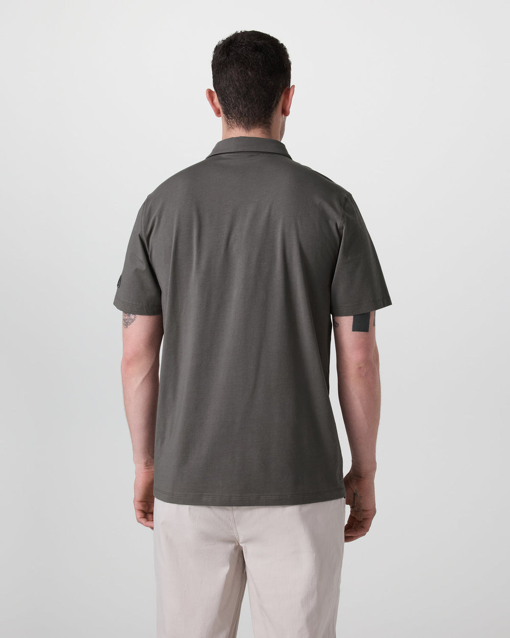 Short Sleeve Feather Polo Warm Grey | Vuori Outlet