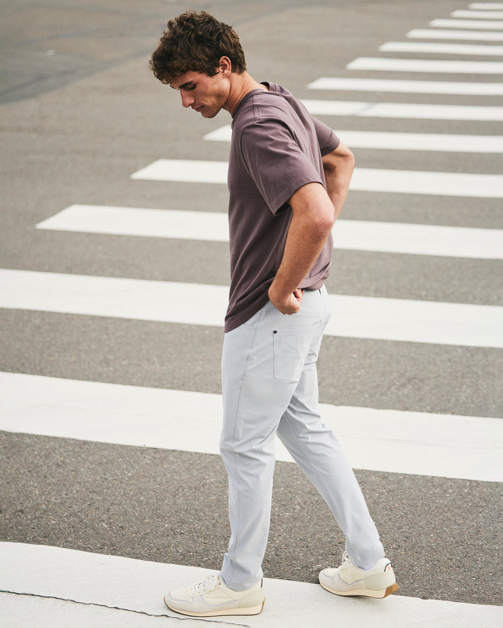 Men's Short Sleeve Heavyweight Cotton Tee Huckleberry | Vuori US