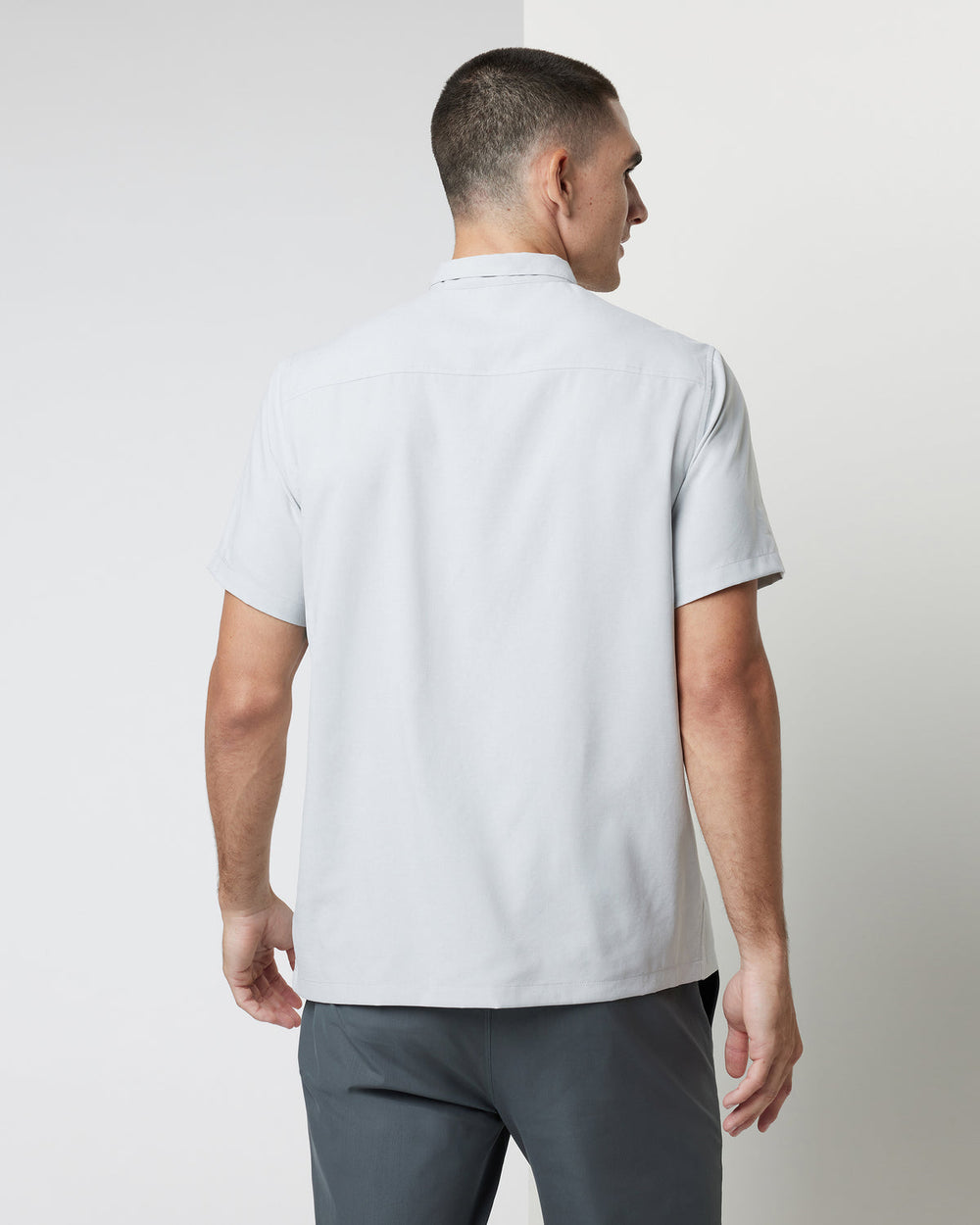 Seaport Button Down Men's Sky Grey Short-Sleeve | Vuori Sale