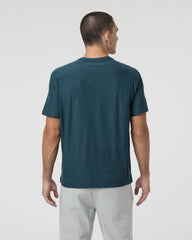 Short Sleeve Strato Pocket Tee - Relaxed Fit Light Deep Sea Heather | Vuori For sale