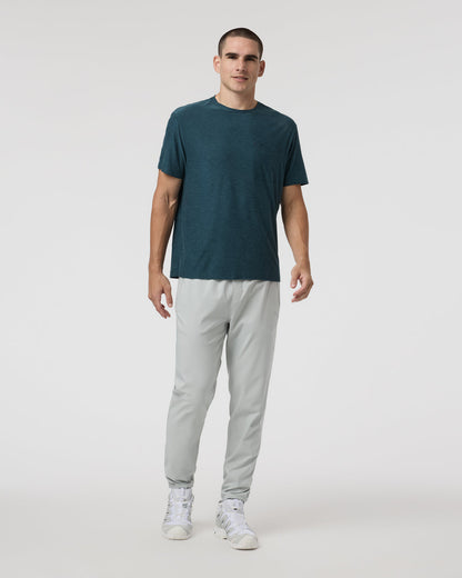 Short Sleeve Strato Pocket Tee - Relaxed Fit Light Deep Sea Heather | Vuori For sale