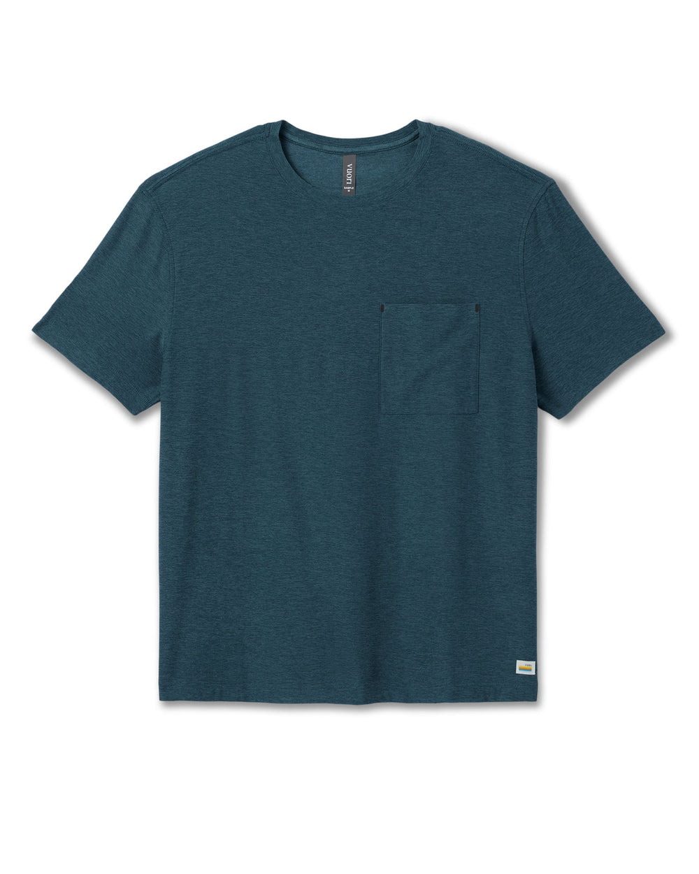Short Sleeve Strato Pocket Tee - Relaxed Fit Light Deep Sea Heather | Vuori For sale