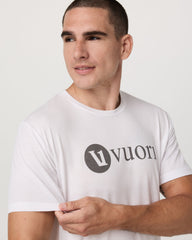 V1 Vuori Wordmark Logo Tee Men's White Logo T-Shirt | Vuori Online