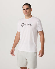 V1 Vuori Wordmark Logo Tee Men's White Logo T-Shirt | Vuori Online