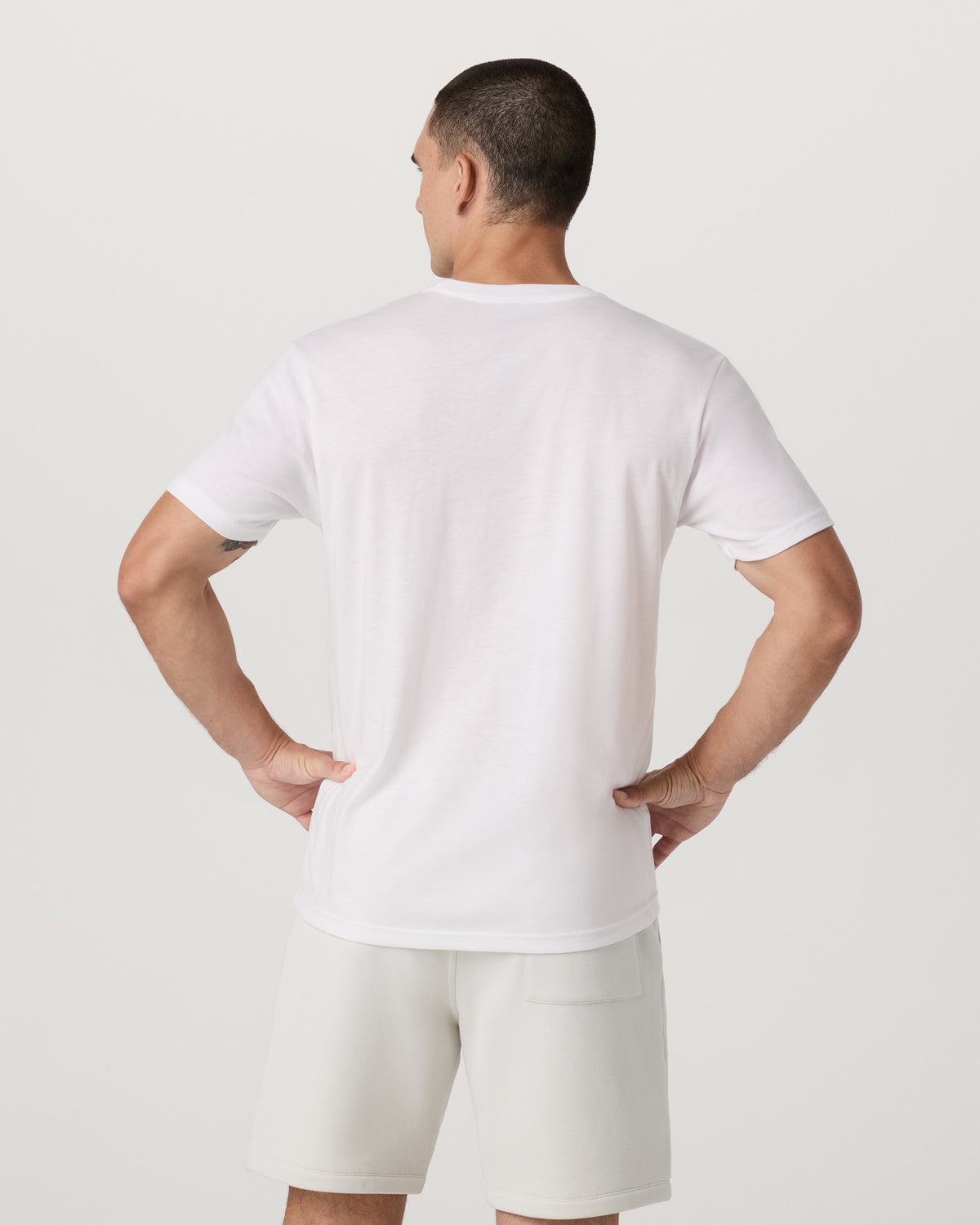 V1 Vuori Wordmark Logo Tee Men's White Logo T-Shirt | Vuori Online