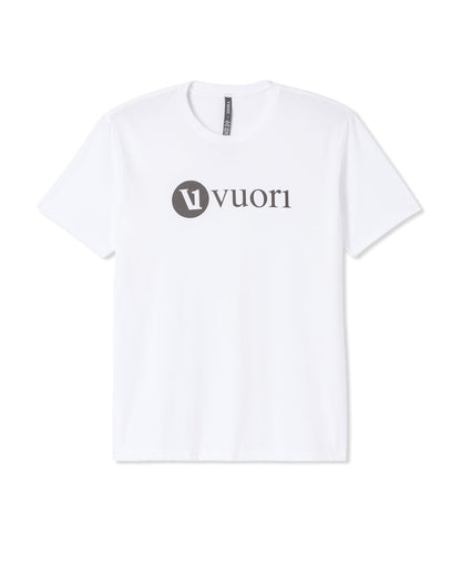 V1 Vuori Wordmark Logo Tee Men's White Logo T-Shirt | Vuori Online