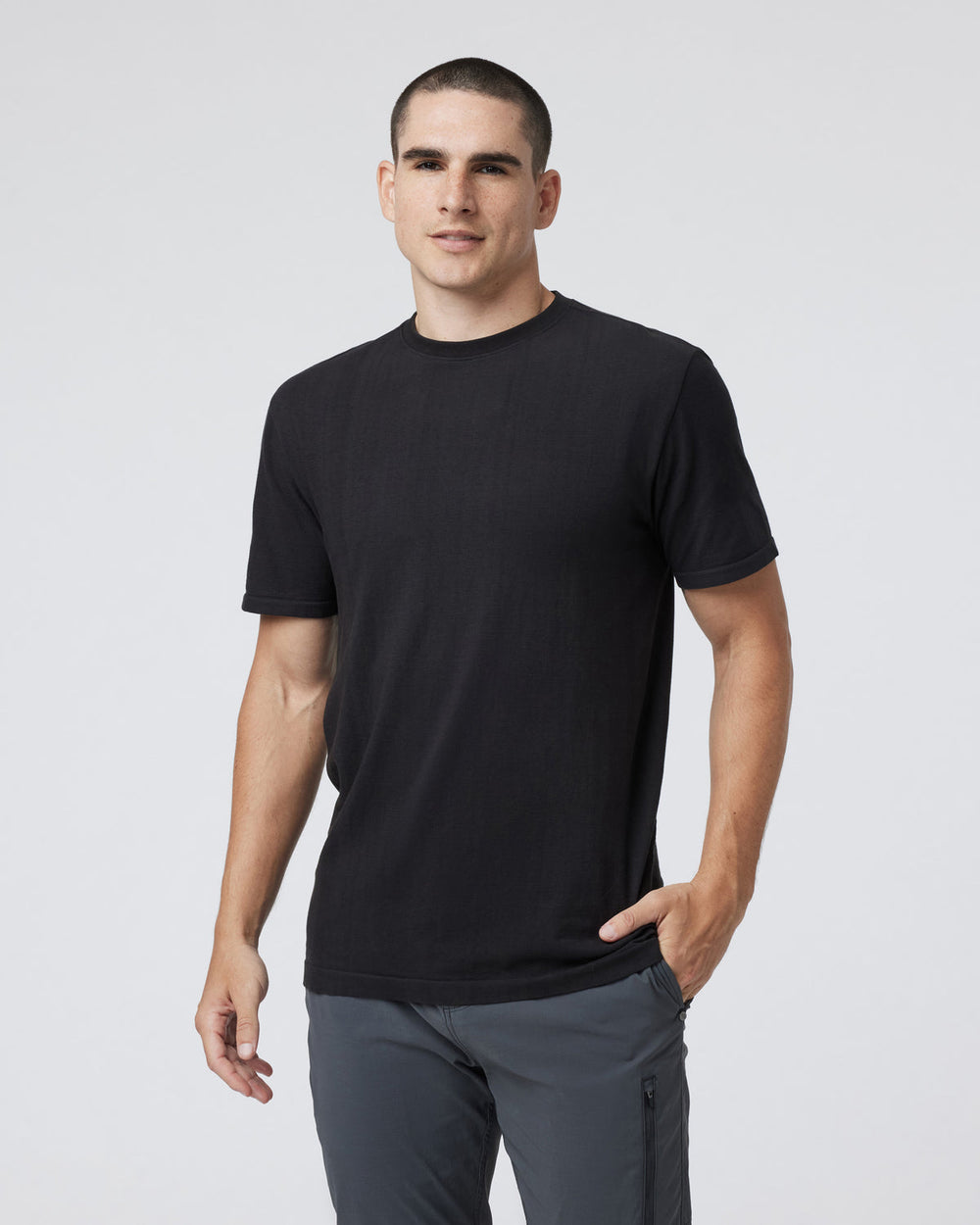 Weston Seamless Tee Men's Black Short Sleeve Tee | Vuori Clothing