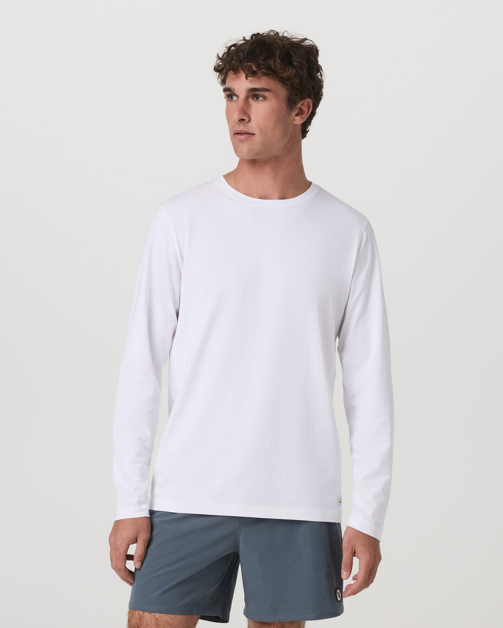 Long Sleeve Tuvalu Tee Men's Lightweight White Shirt | Vuori For sale