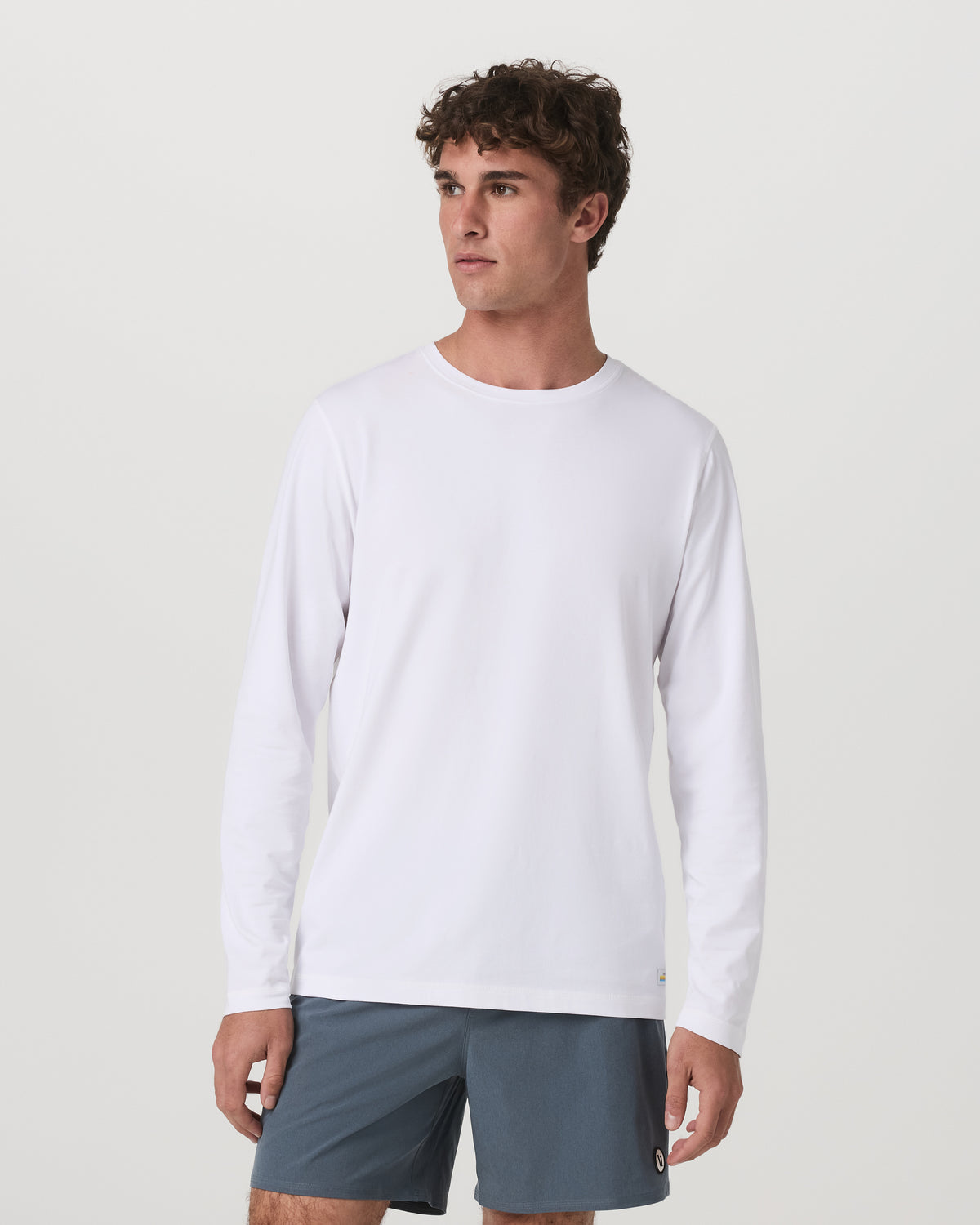 Long Sleeve Tuvalu Tee Men's Lightweight White Shirt | Vuori For sale