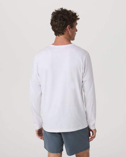 Long Sleeve Tuvalu Tee Men's Lightweight White Shirt | Vuori For sale