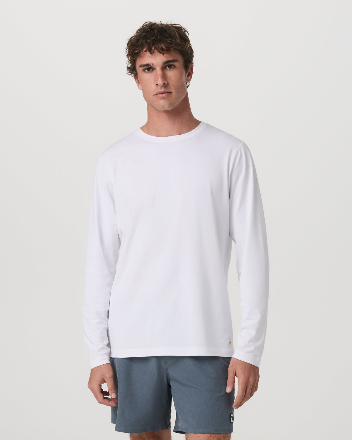 Long Sleeve Tuvalu Tee Men's Lightweight White Shirt | Vuori For sale