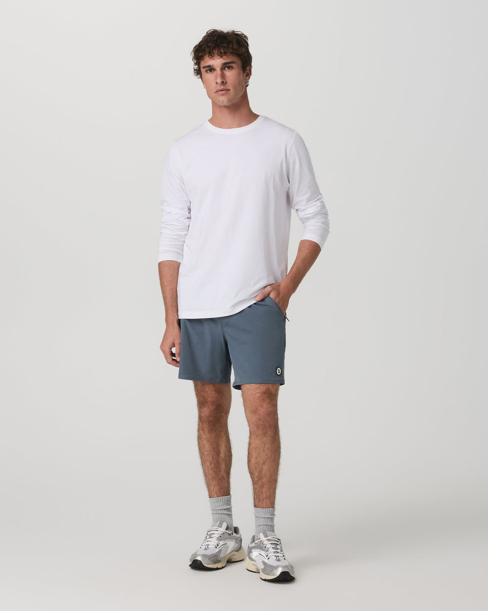 Long Sleeve Tuvalu Tee Men's Lightweight White Shirt | Vuori For sale