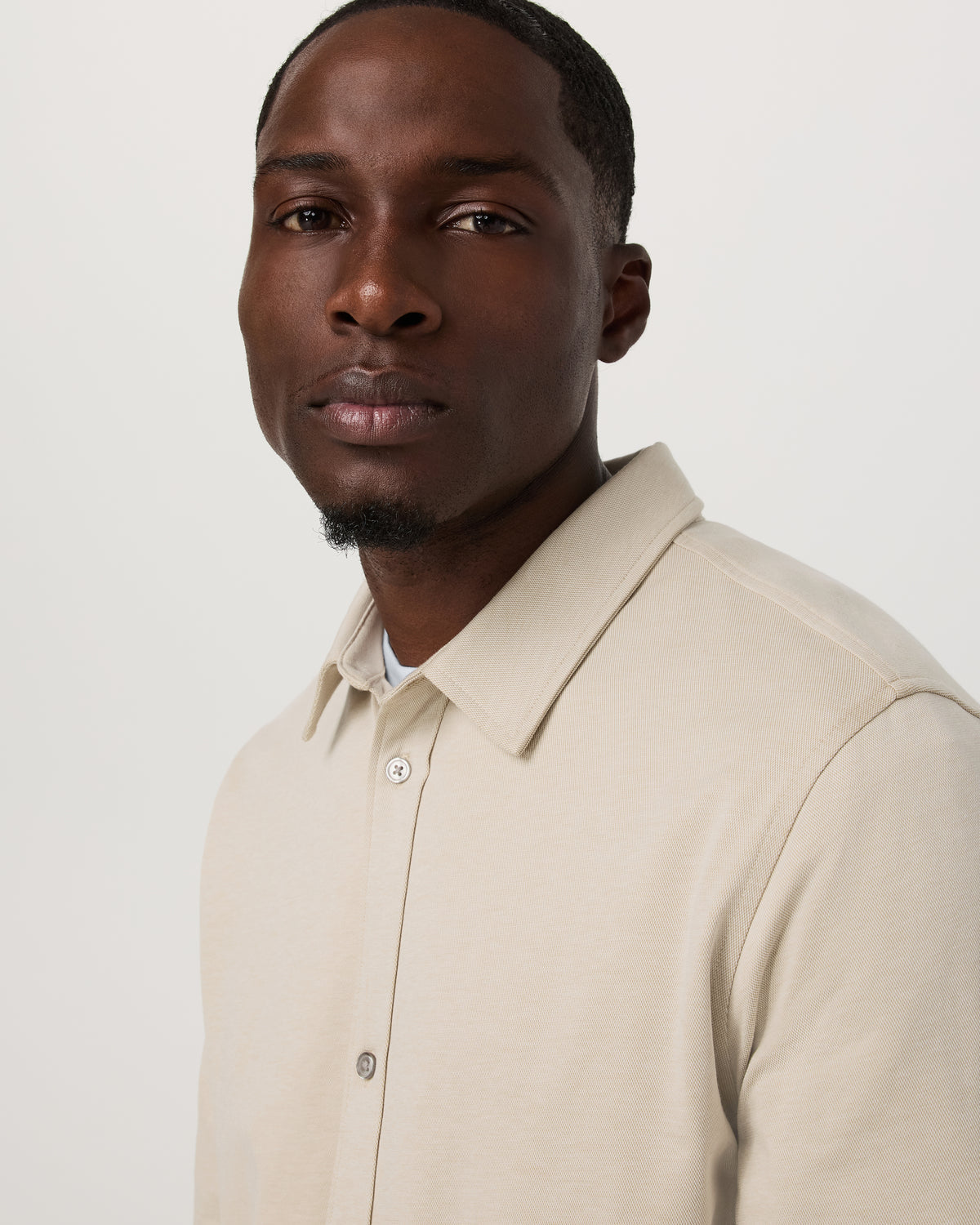 Long Sleeve Knit Oxford Button Down Men's Trench Shirt | Vuori Online
