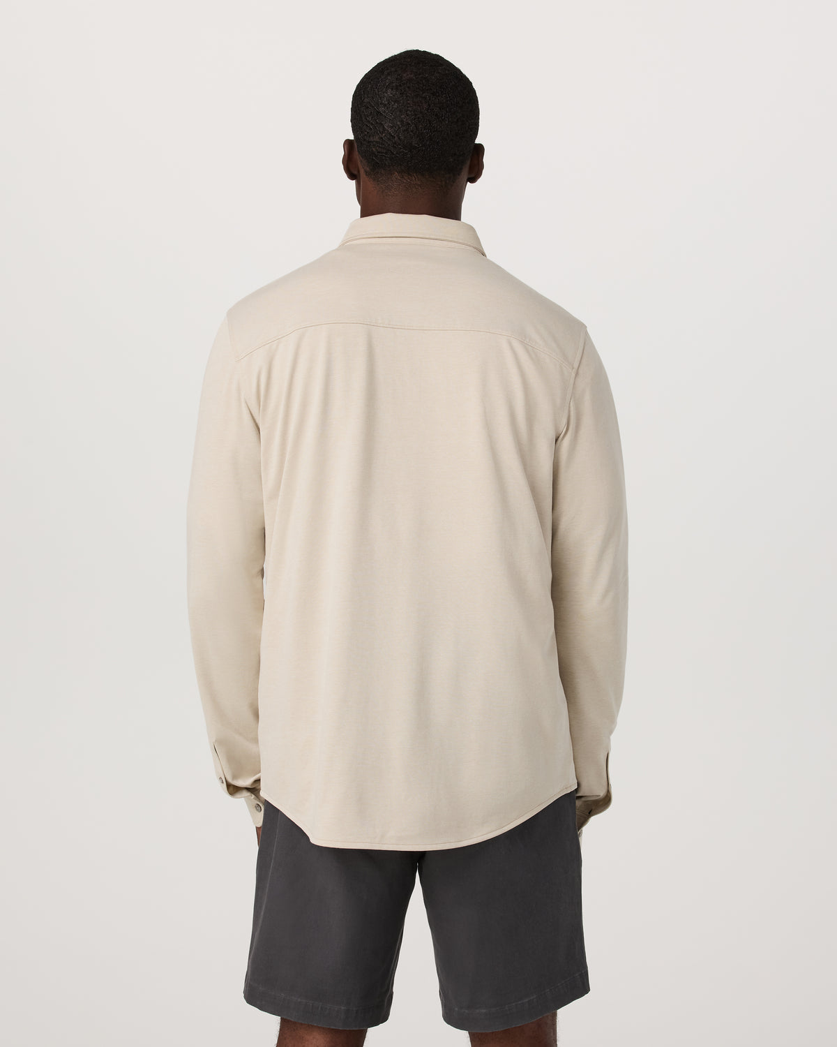 Long Sleeve Knit Oxford Button Down Men's Trench Shirt | Vuori Online