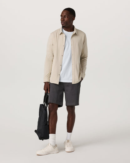 Long Sleeve Knit Oxford Button Down Men's Trench Shirt | Vuori Online