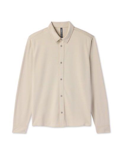 Long Sleeve Knit Oxford Button Down Men's Trench Shirt | Vuori Online