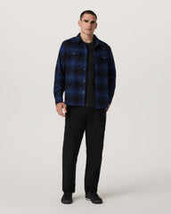 Long Sleeve Flannel Button Down Men's Blue Coast Shirt | Vuori Outlet