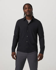 Long Sleeve Manhattan Button Down Men's Black Shirt | Vuori US
