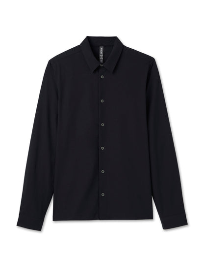Long Sleeve Manhattan Button Down Men's Black Shirt | Vuori US