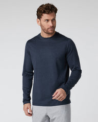 Long Sleeve Ponto Performance Tee Midnight Heather | Vuori Clothing