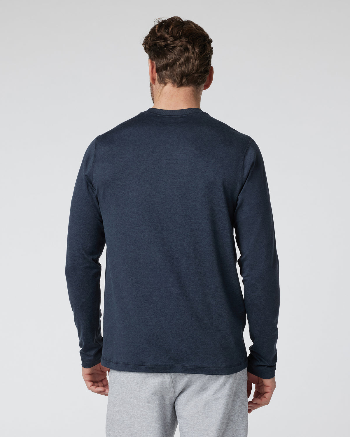 Long Sleeve Ponto Performance Tee Midnight Heather | Vuori Clothing