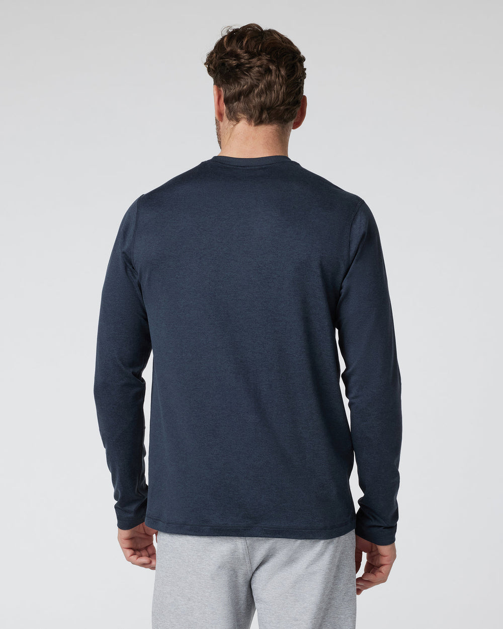 Long Sleeve Ponto Performance Tee Midnight Heather | Vuori Clothing
