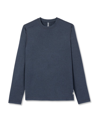 Long Sleeve Ponto Performance Tee Midnight Heather | Vuori Clothing