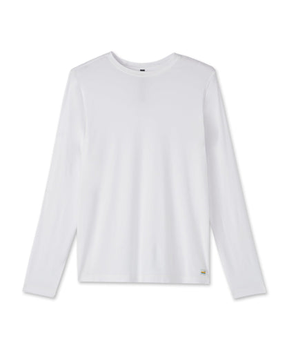 Long Sleeve Strato Tech Tee Men's White Shirt | Vuori Discount