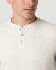 Waffle Henley Men's Marshmallow Henley Top | Vuori Sale