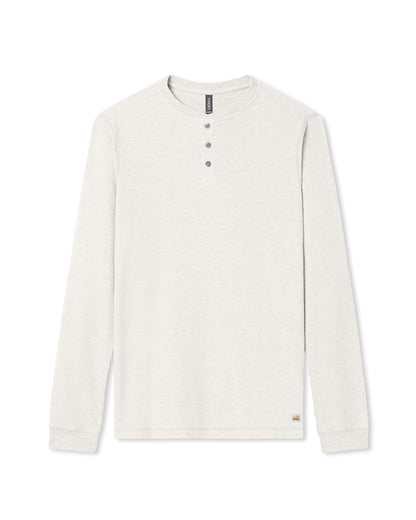 Waffle Henley Men's Marshmallow Henley Top | Vuori Sale
