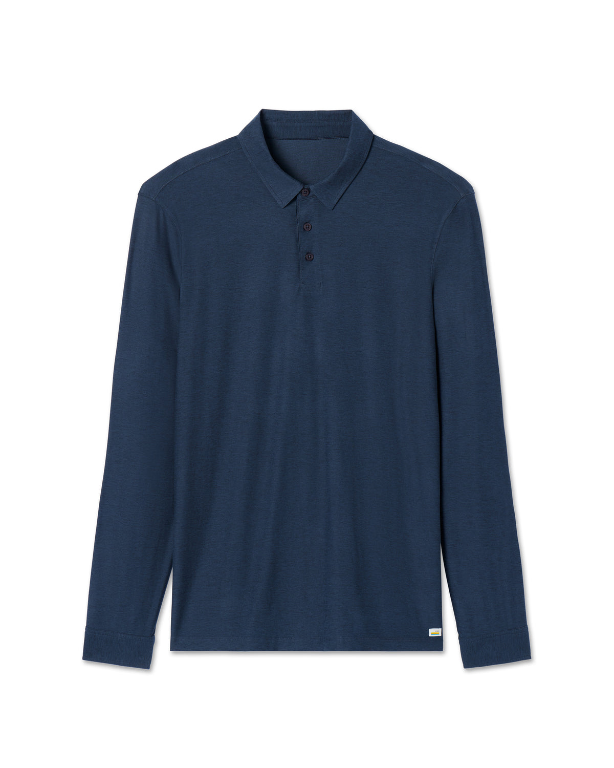 Long Sleeve Strato Tech Polo Navy Heather Blue Polo | Vuori On sale