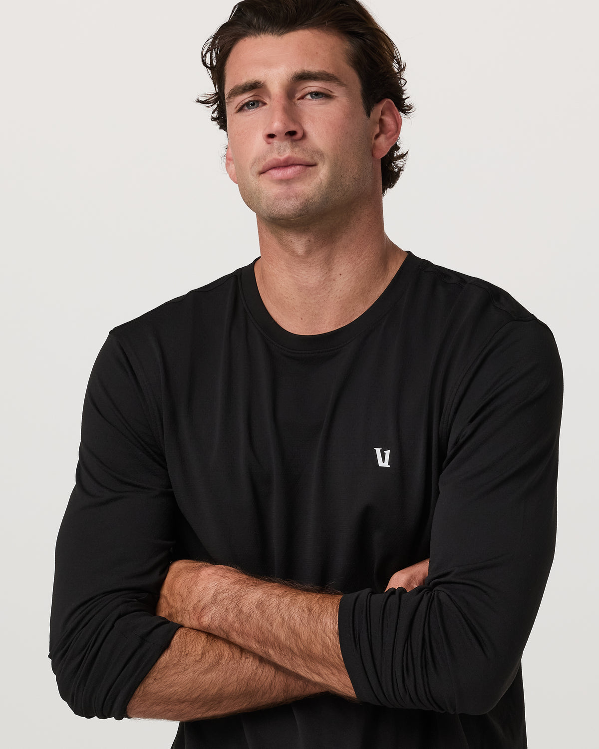 Men's Long Sleeve Clearview Seamless Tee Black | Vuori For sale