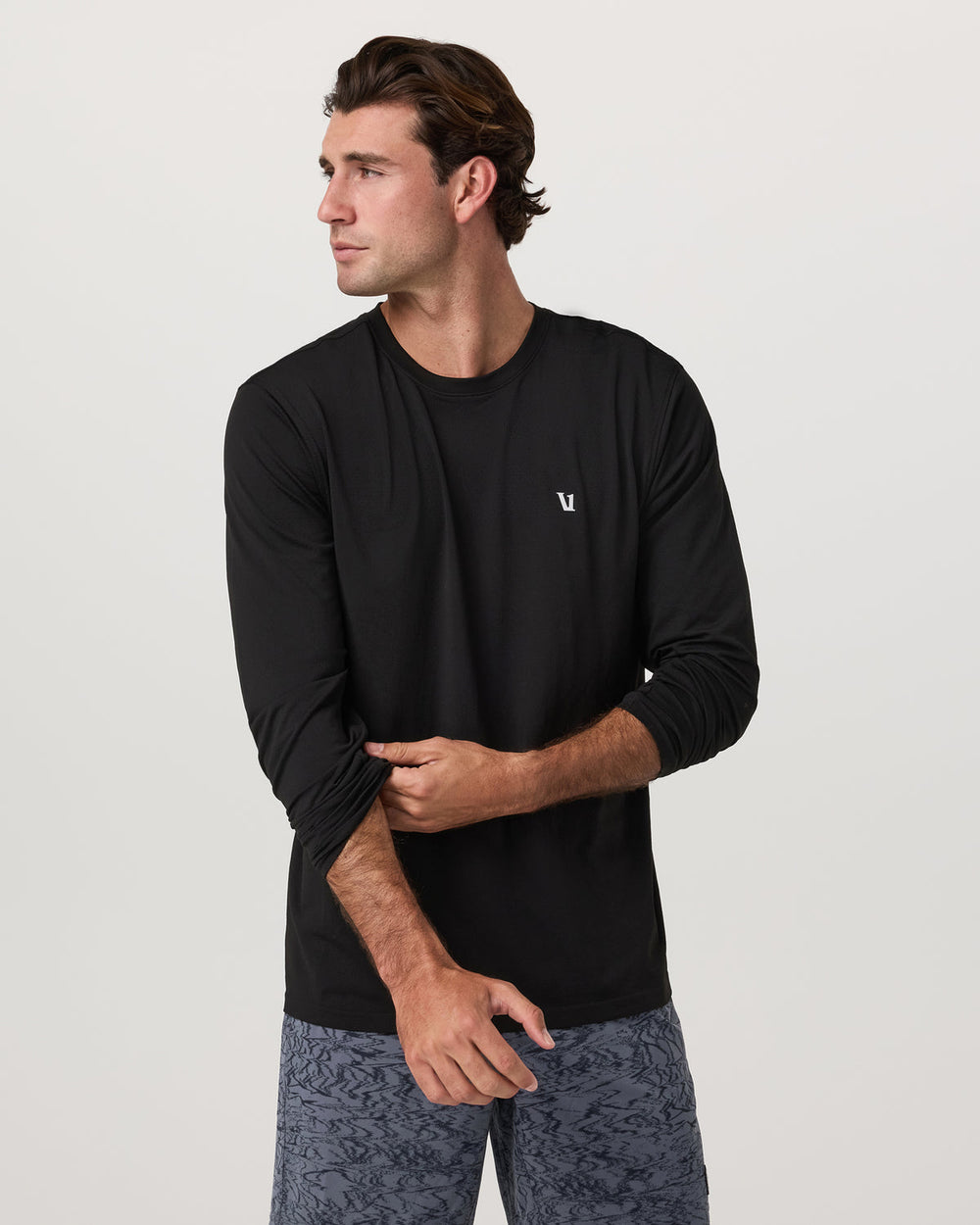 Men's Long Sleeve Clearview Seamless Tee Black | Vuori For sale